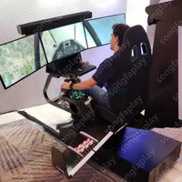 Silla de Juego de Aviación con Simulador de Vuelo Interior con Movimiento VR para Entrenamiento y Experiencia de Cabina de Vuelo