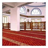 Style simple tapis mural décoratif mosquée bureau tapis de sol vert rouge mosquée Axminster métier à tisser tapis de salle de prière