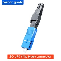 Konektor Cepat Serat Optik FTTH SC/UPC Berkualitas Tinggi Singlemode 100pcs/kotak untuk Kabel Drop 2.0mm 3.0mm