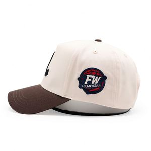 Casquettes de baseball de haute qualité avec broderie personnalisée, 5 panneaux, bicolores, logo brodé en 3D - Product Image 3