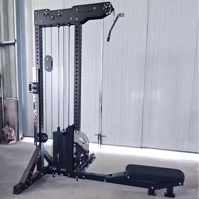 XOYOOU Low Rowing Lat Pull Down Machine with Weight Stack Fitness Equipment High Pull Down Back Rack Trainer Muscle Training