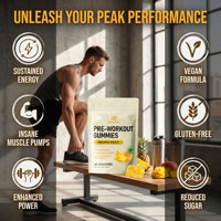 Gummies pré-entraînement personnalisées Qbioflex en marque blanche, 60 unités, pour une énergie durable et la croissance musculaire
