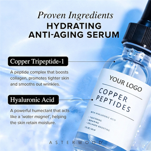 Suero Personalizado de 30 ml con Péptidos de Cobre <span class=keywords><strong>Azul</strong></span>, Hialuronato de Sodio, GHK-Cu, 12 Péptidos, Antienvejecimiento y Reafirmante |   Fabricante ODM Privado - Product Image 2