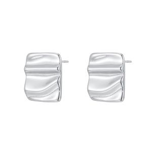 2025 mode classique Vintage carré plissé boucles d'oreilles alliage spirale boucles d'oreilles filles boucles d'oreilles accessoires - Product Image 6