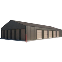 Kits de hangar en acier préfabriqués modernes, préfabriqués, modulaires, à ossature métallique, pour entrepôt, atelier