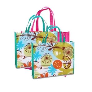 Sac de courses réutilisable écologique en non-tissé avec impression personnalisée, design durable pour l'épicerie et la vente au détail - Product Image 3