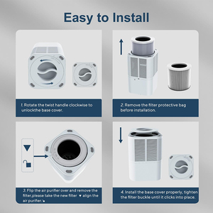 Nhà Máy Pet Máy lọc không khí cho nhà lớn phòng Wi-Fi & Kiểm soát mùi PM2.5 chất lượng không khí Màn hình chế độ tự động Bộ lọc HEPA loại bỏ bụi - Product Image 6