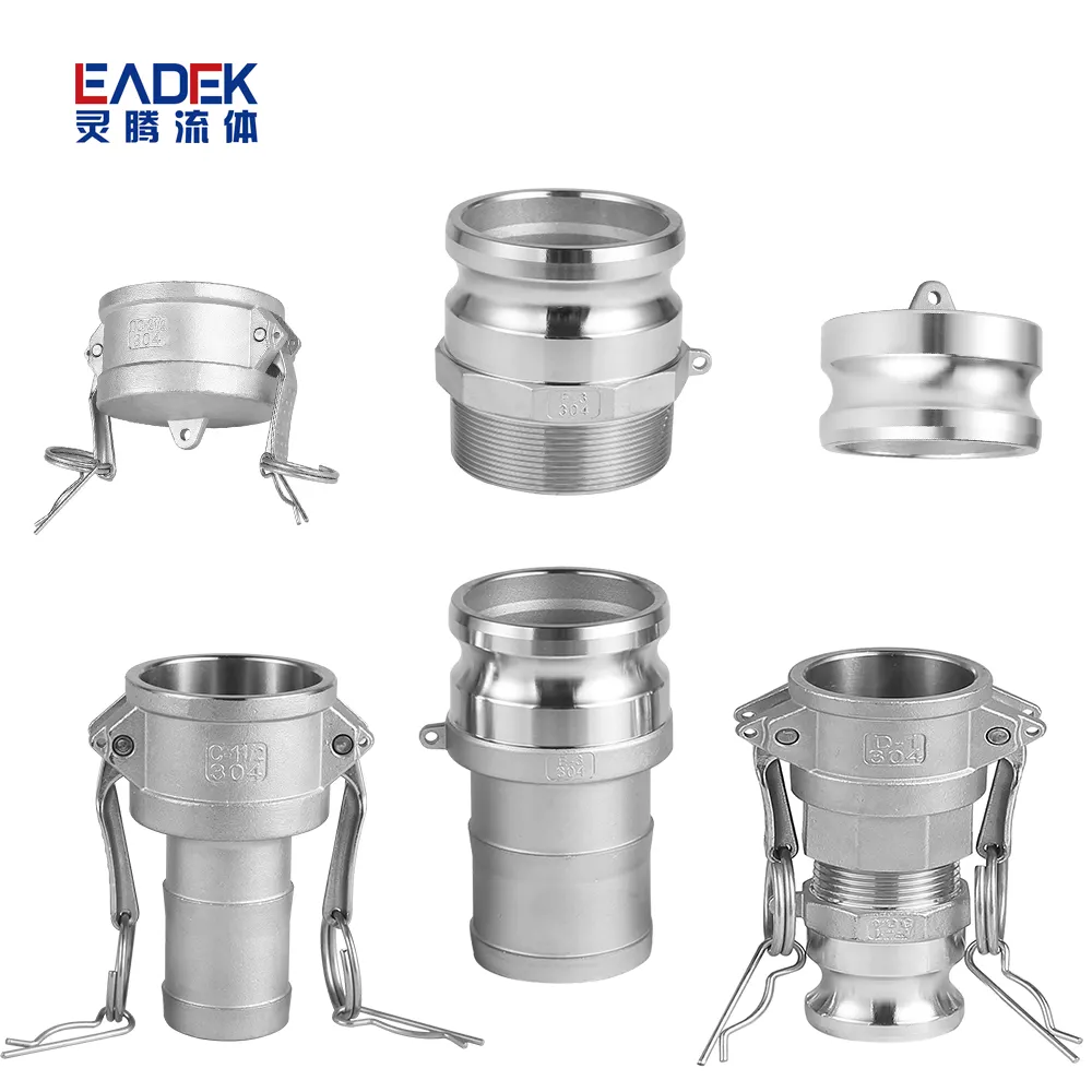 Pipe Fittings Quick Couplings Stainless Steel 304/316 Camlock Camlock Quick Couplings Hose Clamps
