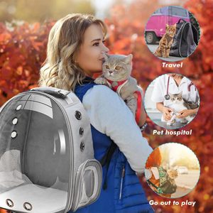 Breathable Lightweight Oxford & Nylon Large Capacity Portable Transparent Cat and Dog Travel <b>Carrier</b> <b>Pet</b> Backpack - Product Image 3