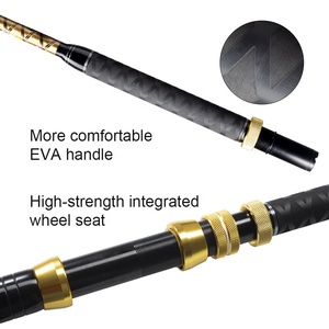 Cần câu cá biển sâu chất lượng cao 6ft 1.8m câu cá lớn, cá mập, cá ngừ, trọng lượng mồi 80-150LB, câu cá nước mặn, câu rê - Product Image 5