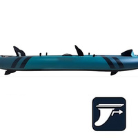 Kayak Canoë Léger en PVC Populaire pour 2 Personnes, 3,1-4m, Bateau de Pêche avec Siège et Moteur, Garantie 1 An