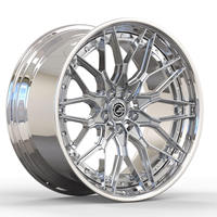 Jantes forgées 2 pièces 5x120 5x112 5x114.3 brossées et polies 18 19 20 21 22 pouces pour voitures de course