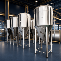 Cuve de Fermentation Conique en Acier Inoxydable Tonsen 5000L (50HL) avec Enveloppe de Refroidissement Unitank pour Brasserie Commerciale