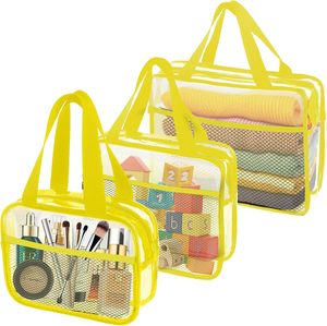 Pochette de voyage transparente en PVC et nylon, mignonne, pour maquillage, organiseur de rangement, trousse à cosmétiques zippée, pochette à monnaie de voyage - Product Image 6