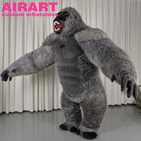 Costume de gorille jeu pour enfants, déguisement d'animal gonflable, personnalisé