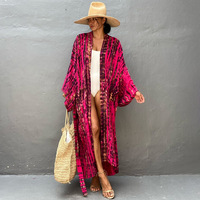 Robe de plage ample en polyester imprimé numérique motif léopard, protection solaire, style cardigan, pour maillot de bain bikini, style européen et américain