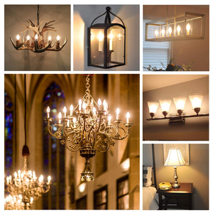 C35 <span class=keywords><strong>LED</strong></span> Candle <span class=keywords><strong>Bulb</strong></span> với E14/E12 candelabra cơ sở 4W/6W Dimmable Edison ánh sáng 2700k Trắng ấm cho khách sạn Đèn chùm thay thế - Product Image 3