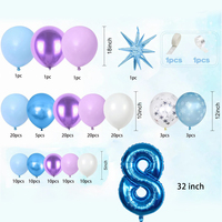 Hstyle Dickes & Umweltfreundliches Folienballon-Set Buntes Geburtstagsbanner & Zahlen-Dekorationen für Geburtstagsfeiern