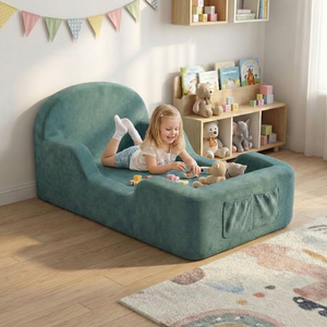 2026 Ingrosso di fabbrica Struttura letto per bambini grandi in spugna morbida senza legno, con rivestimento antiscivolo, lavabile e impermeabile per camera da letto, dai 3 anni in su - Product Image 1