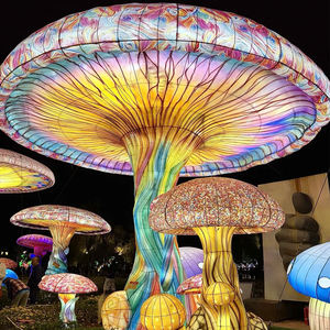 Lanterne de Lotus de passage en soie chinoise personnalisable lampe de plante de Simulation décorative extérieure étanche artisanat artisanal - Product Image 3