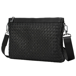 Pochette da lavoro in vera <span class=keywords><strong>pelle</strong></span> all'ingrosso di Design di moda pochette da uomo in vera <span class=keywords><strong>pelle</strong></span> <span class=keywords><strong>nera</strong></span> da polso - Product Image 4