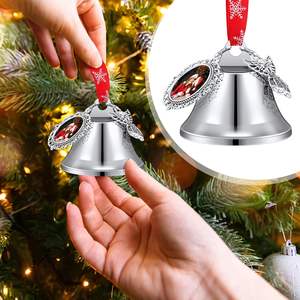 Adorno de Campana Sublimada para Navidad, Decoraciones para Árbol de Navidad, Marco de Fotos Navideño, Adorno Colgante para Árbol de Navidad - Product Image 4