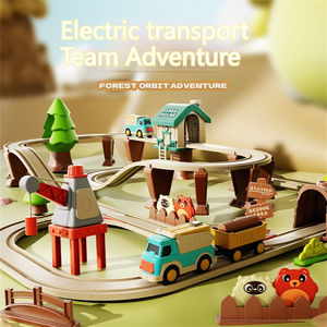 Giocattolo Educativo Fai-da-Te: Trenino con Binari, Avventura Divertente nella Città, Puzzle Trenino, Giocattoli STEM Assemblabili, Scena Urbana con Auto - Product Image 5
