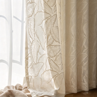 Rideaux Voilages Jacquard Français de Luxe en Gros d'Usine, Rideaux Semi-Transparents Personnalisés de Haute Qualité pour Villas, Hôtels et Salons