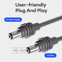 Câble d'alimentation CC flexible JIANGJI Cable2, rallonge mâle-mâle pour Starlink Mini avec options de longueur personnalisée