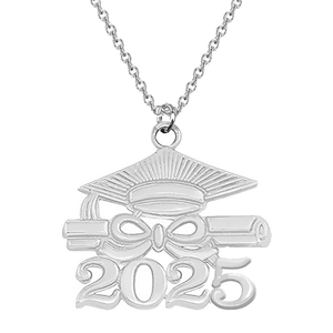 Collana di gioielli con catena a maglie di Design ispirate alla laurea per studenti delle scuole 2025 - Product Image 4
