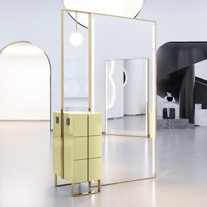 Espejo de Salón LED de Estilo Nórdico con Gabinete Integrado para Herramientas de Peluquería Profesional, Minimalista, Duradero y de Alta Gama - Product Image 5