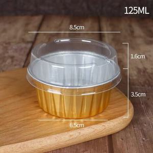 EUSOAR Couvercles jetables pour ramequins Bleu Lac, 60 paquets, 5 oz, en aluminium, <span class=keywords><strong>mini</strong></span> moules à muffins, pour desserts, cheesecakes, crème brûlée - Product Image 6