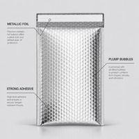 Enveloppes à bulles en papier argenté imperméables, résistantes aux déchirures, rembourrées, auto-adhésives, antichoc, sacs d'expédition, emballage pour vêtements