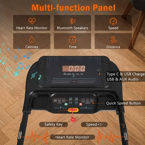 Tapis Roulant Pieghevole Automatico con Inclinazione per Corsa e Camminata, 3.0 HP, Capacità di Carico 350 Libbre, Disponibile in Stock Oltremare - Product Image 3