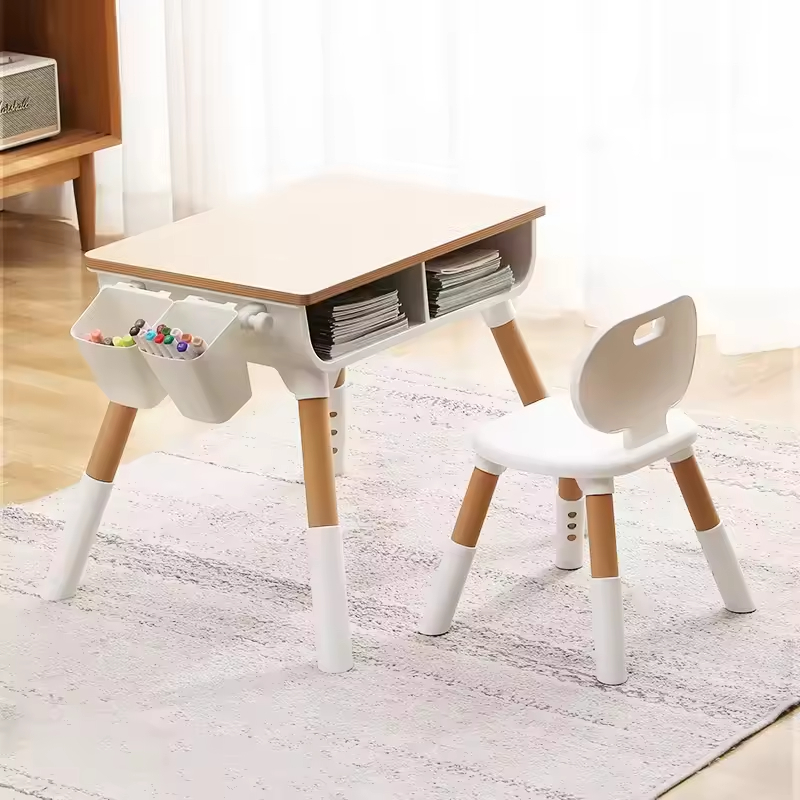 New Design Children Wooden Study Table Adjustable Eco-Friendly