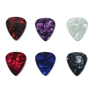 Wholesale 0.46mm 0.71mm 0.81mm 0.96mm 1.2mm 1.5mm Celluloid Delrin ABS Material Can Custom Any Logo Guitar Pick