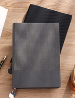 Juego de caja de regalo para cuaderno empalmado A5-Apariencia de alta calidad Oficina de negocios Cubierta de cuero suave creativa Diario con logotipo en relieve