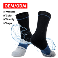 Chaussettes imperméables respirantes en bambou avec logo personnalisé pour hommes et femmes, pour le ski, la randonnée, la pêche, la pluie et les conditions météorologiques humides