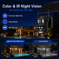 Kamera CCTV PTZ Solar 6MP Lensa Ganda untuk Luar Ruangan dengan Deteksi Manusia AI, Penglihatan Malam Berwarna Penuh, dan Audio Dua Arah untuk Penggunaan Luar Ruangan