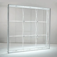 Boîte à lumière LED pliable et portable populaire, support pop-up à montage rapide avec toile tendue pour expositions en aluminium double