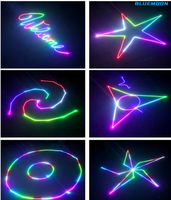 Lumière laser d'animation RGB 5W Haute puissance Mariage DJ Discothèque DMX512 ILDA Projecteur Bluemoon Ra90