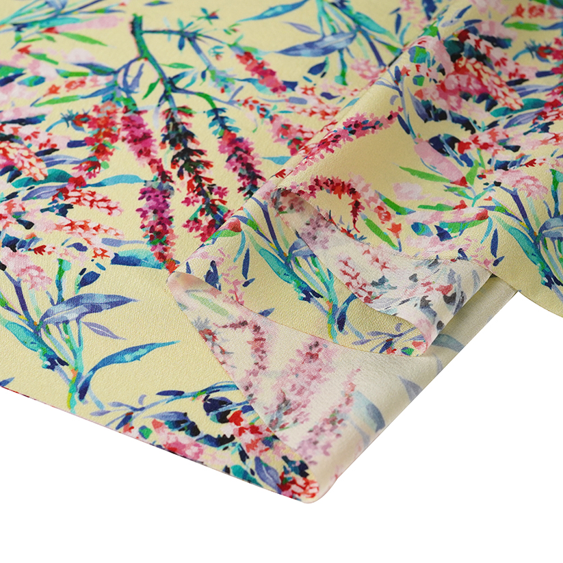 Professional cotton span crepe knit digital print , custom print cotton fabric