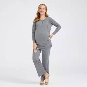 Ropa de maternidad, pijamas de manga larga para <span class=keywords><strong>lactancia</strong></span>, ropa de dormir, pijamas para mujeres embarazadas, conjunto de <span class=keywords><strong>lactancia</strong></span>, Otoño <span class=keywords><strong>Invierno</strong></span> - Product Image 2