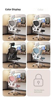 Chaise de bureau exécutive ergonomique moderne en maille avec soutien lombaire, pivotante et réglable pour le bureau à domicile