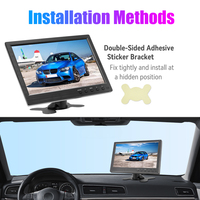 Monitor PC Mobil LCD HD 7 inci TV AV Komputer Layar Portabel Dengan Speaker MP5 Mendukung Input Video VGA BNC USB Kartu SD