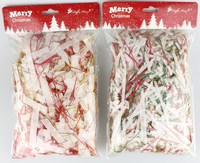 Papier de soie déchiqueté de Noël en gros personnalisé, résistant à l'humidité, sans odeur, fait à la main, boîtes cadeaux, herbe de Lafite, emballage cadeau pour bonbons