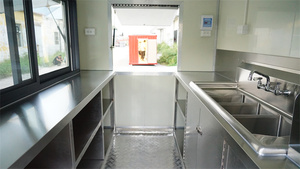 6.6ft X 8.2ft Food Trailer 3 Compartment Water Sink 1 Hand Wash Sink Set Commercial Basic Mobile Trailer - Product Image 4