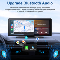 Layar Carplay 8.1" untuk Mobil, Portabel Nirkabel untuk Apple CarPlay & Android Auto, Kamera Belakang, BT, Mirror, Kontrol Suara, Navigasi, FM