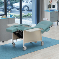 Fauteuil de phlébotomie inclinable bariatrique Fauteuil médical inclinable pour patients handicapés à l'hôpital Fauteuil d'hémodialyse sanguine inclinable pour personnes âgées