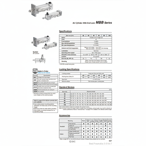 MDBBT80-200-HN รุ่นกระบอกลมนิวเมติก SMC - Product Image 1
